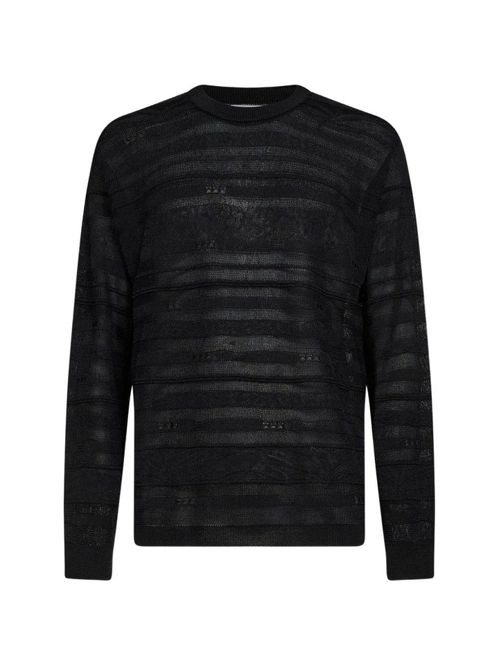 Maglia nera a righe 