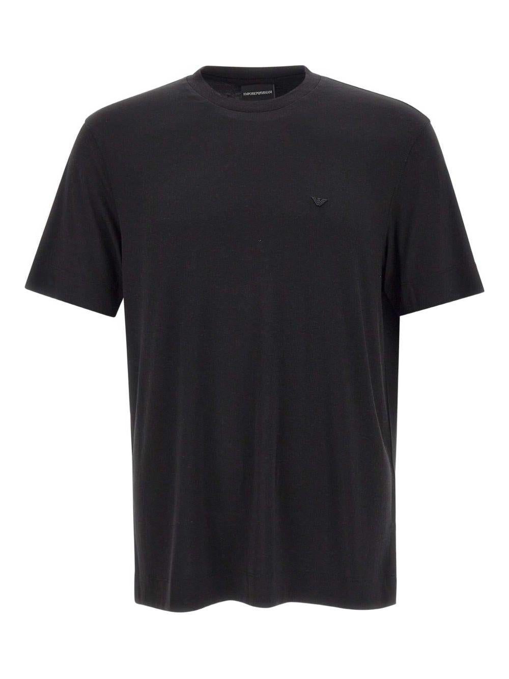 T-shirt nera con logo 