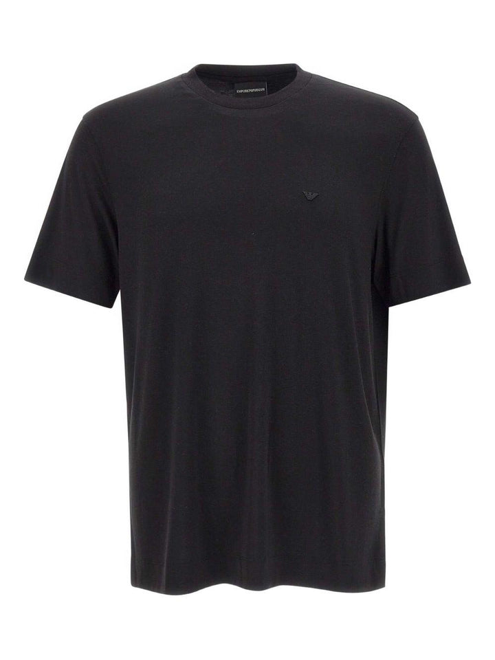 T-shirt nera con logo 