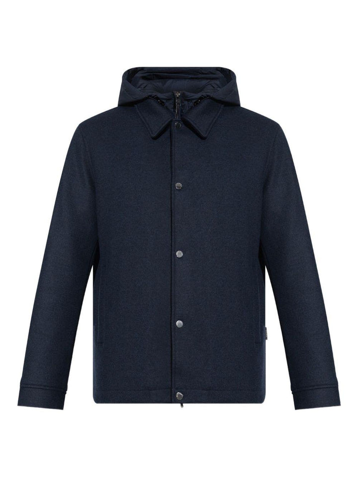 Giacca con cappuccio blu navy 
