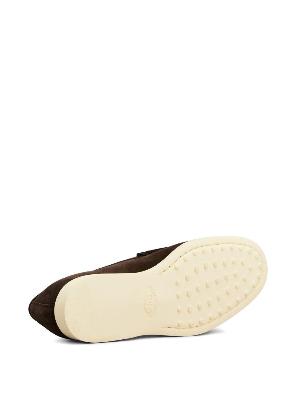 Mocassino in pelle scamosciata marrone 