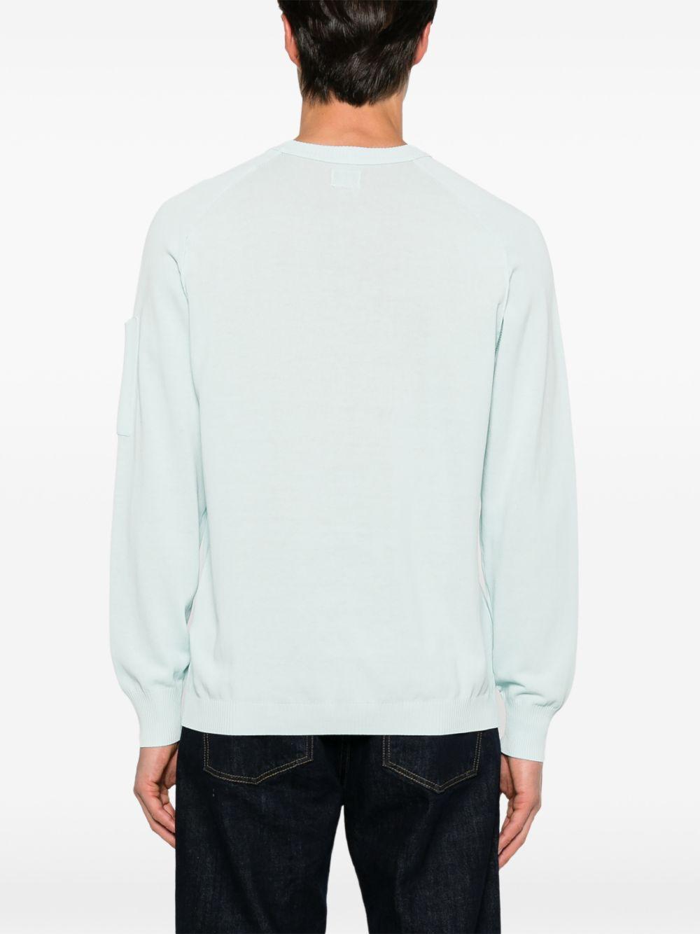 Maglione con taschino con lente misty blu 