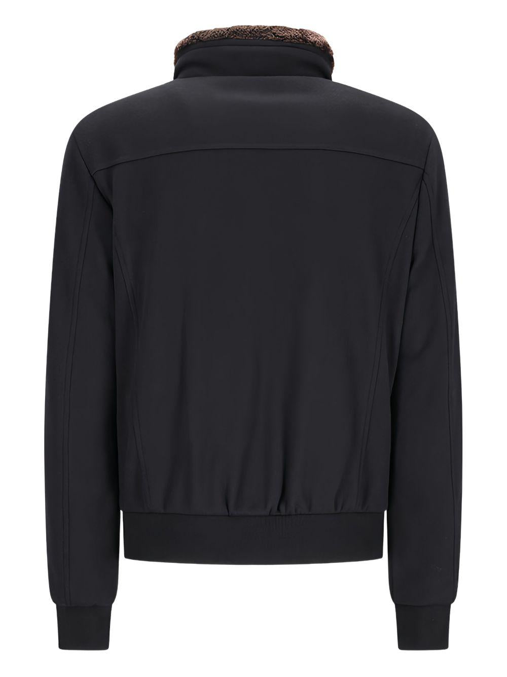 Giacca nera con zip 