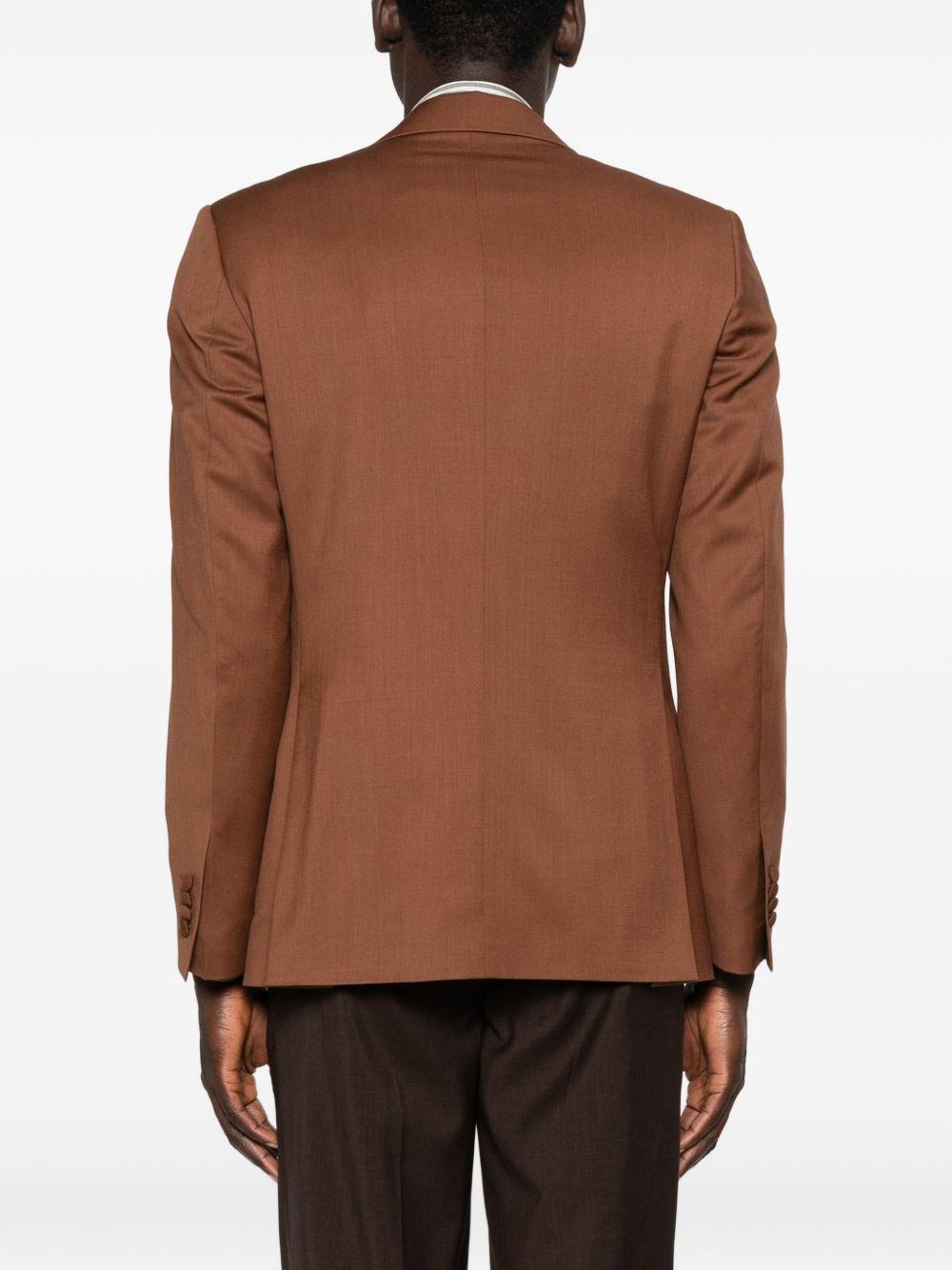 Blazer tabacco con dettaglio floreale 