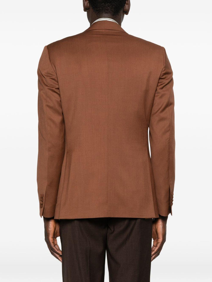 Blazer tabacco con dettaglio floreale 
