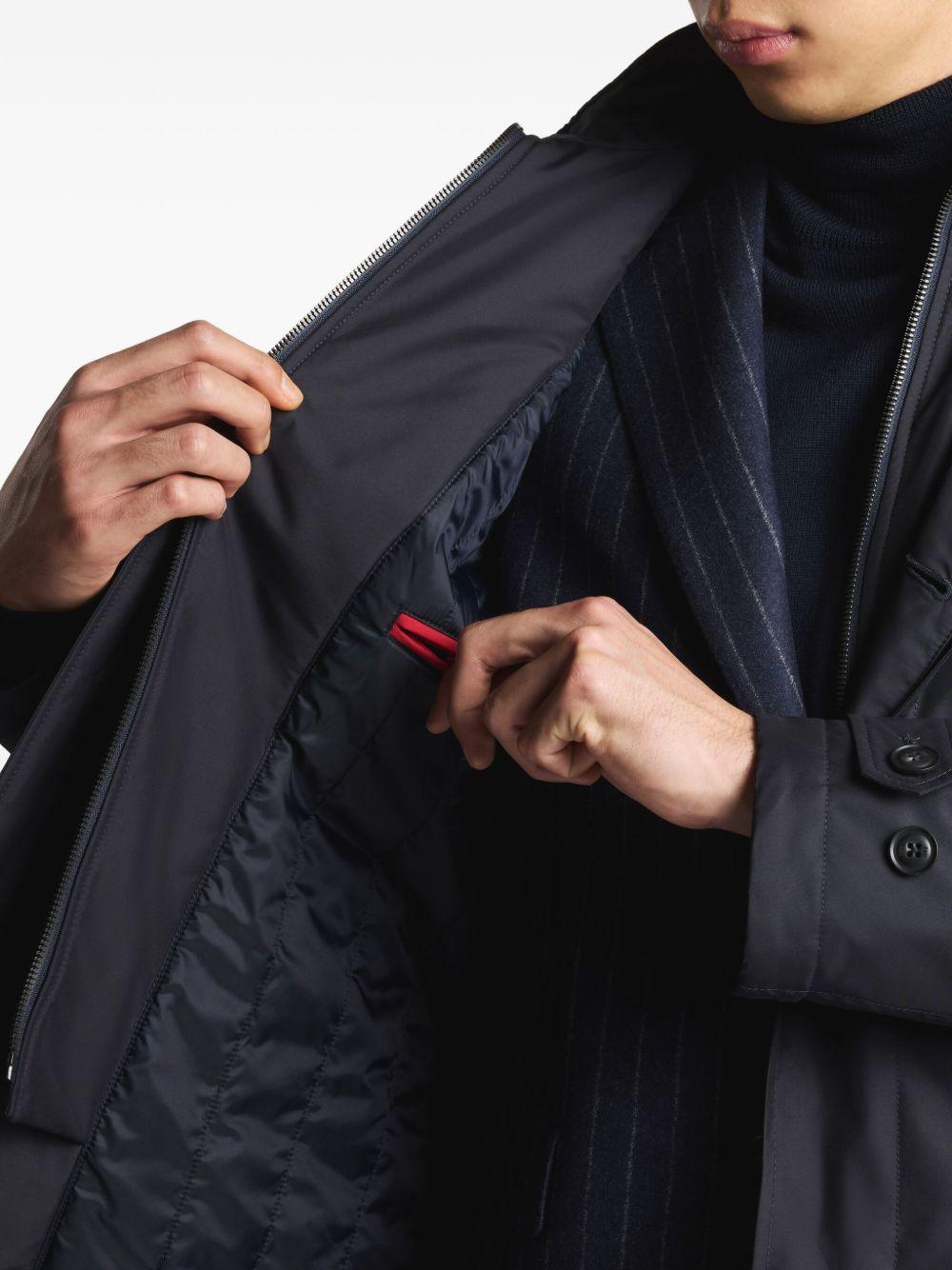 Cappotto blu navy con zip 