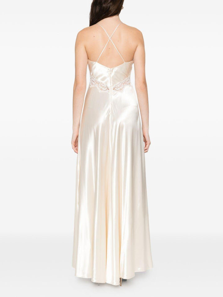 Abito con inserti in pizzo 