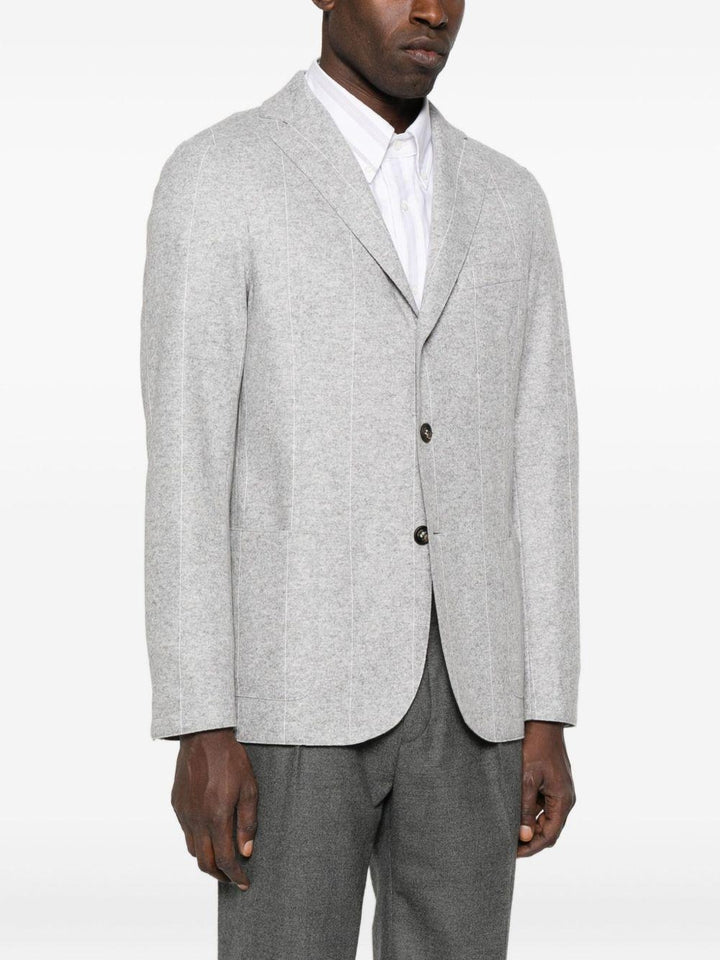 Blazer monopetto gessato grigio 