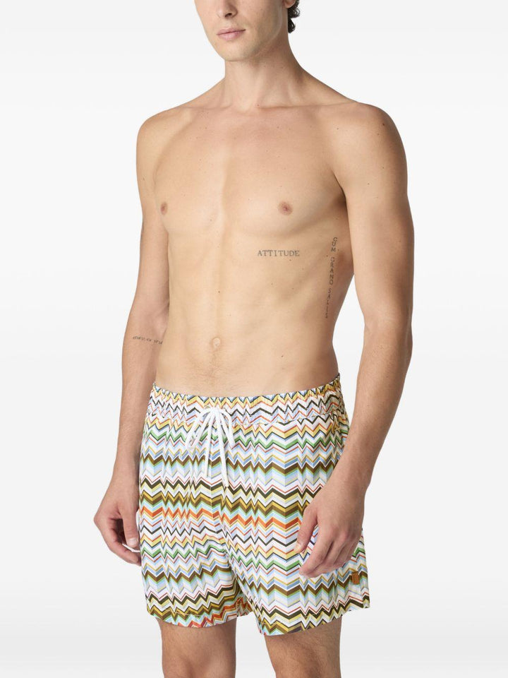 Costume da bagno zigzag multicolor 
