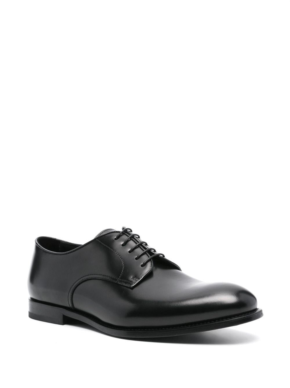 Derby nero in pelle 