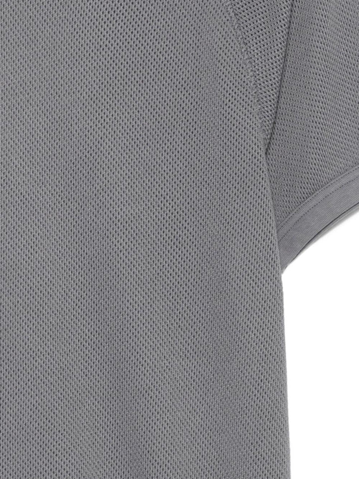 T-shirt grigio textured con maniche raglan 