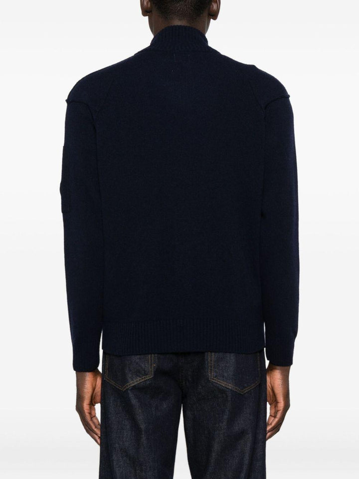 Cardigan blu navy con zip