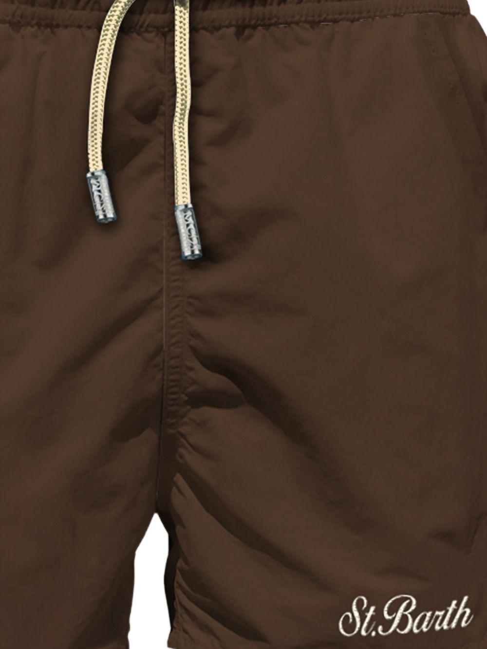 Costume da bagno marrone con coulisse 