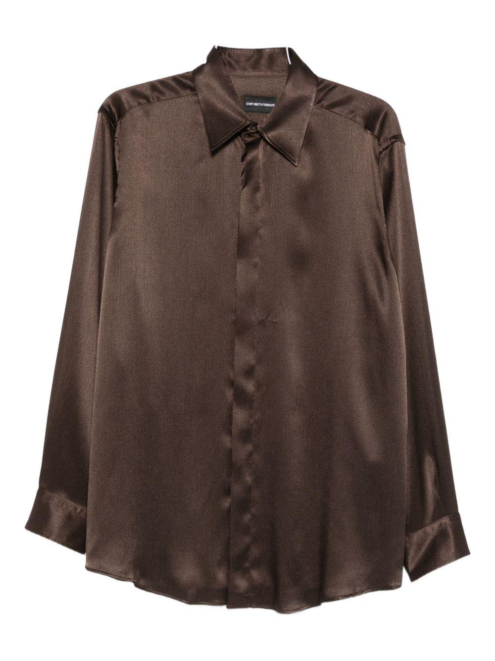Camicia bronzo effetto seta 