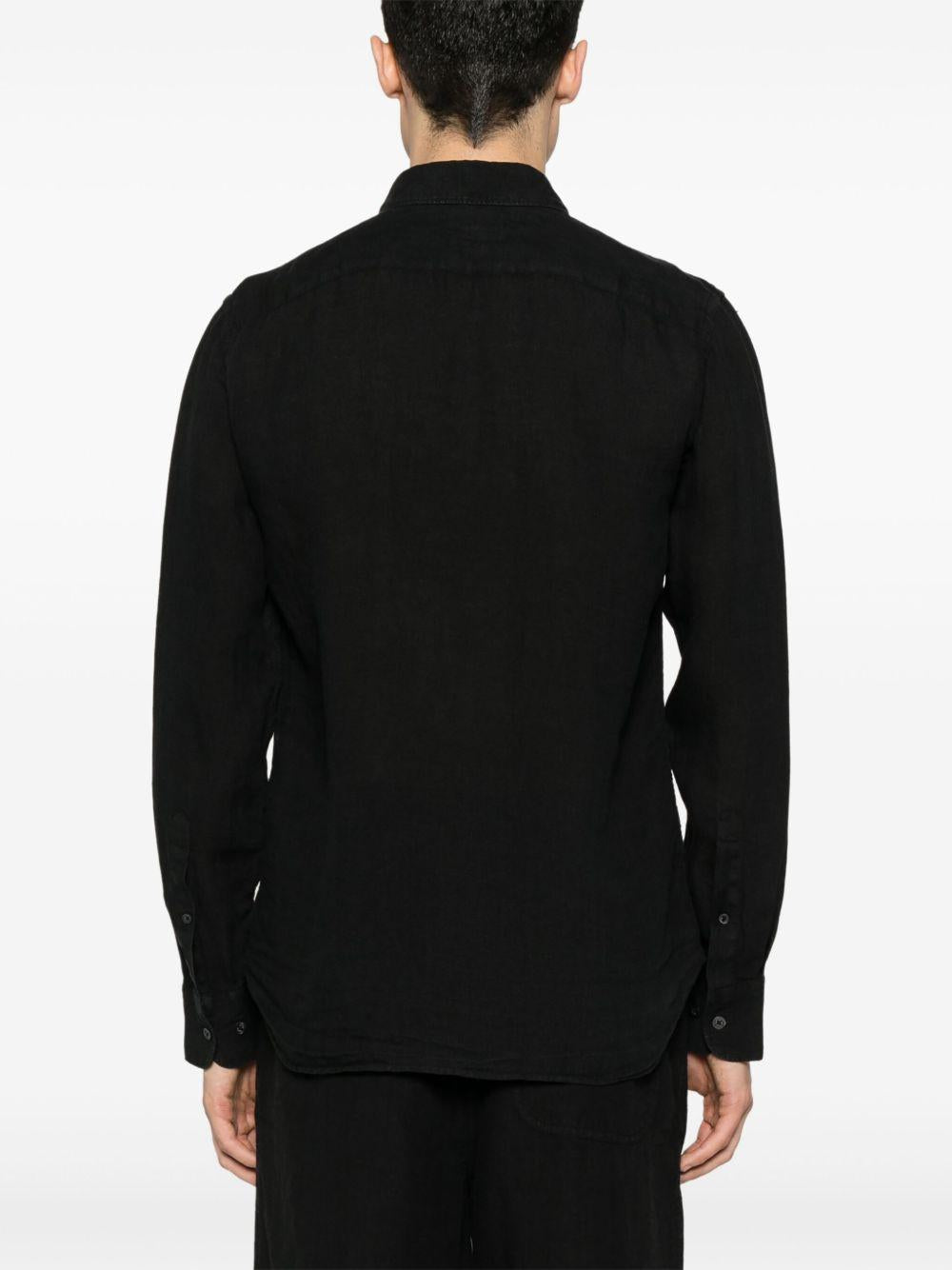 Camicia nera in lino 