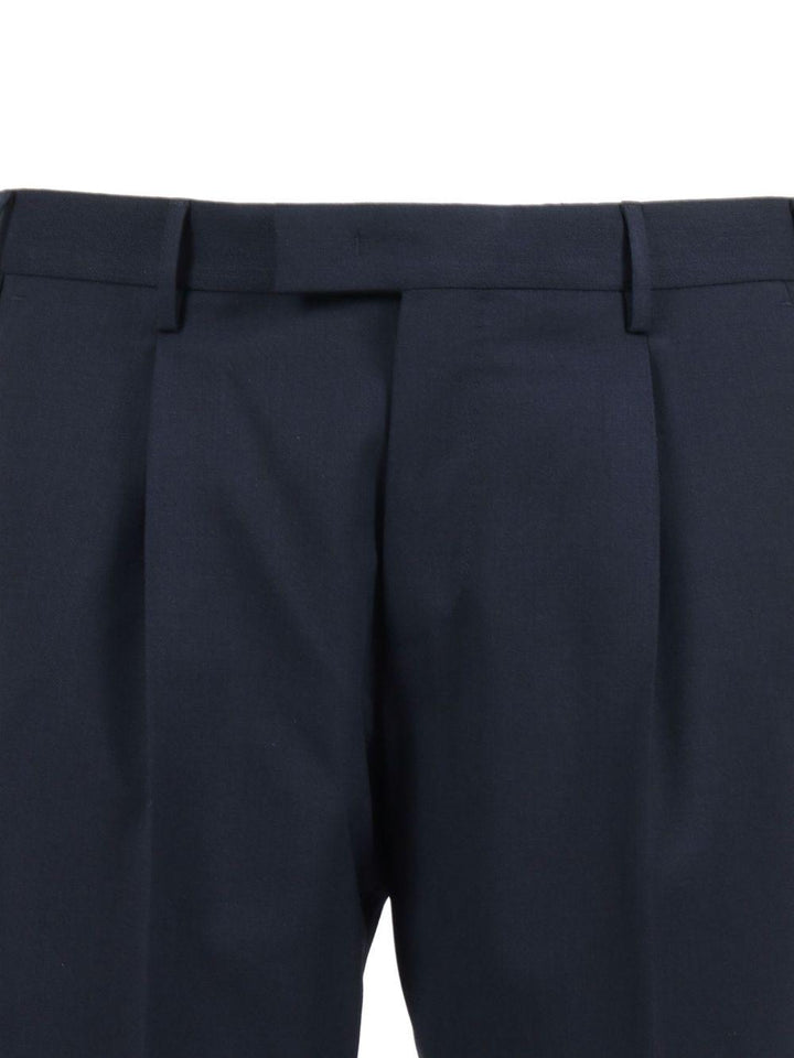 Pantaloni navy con pieghe 