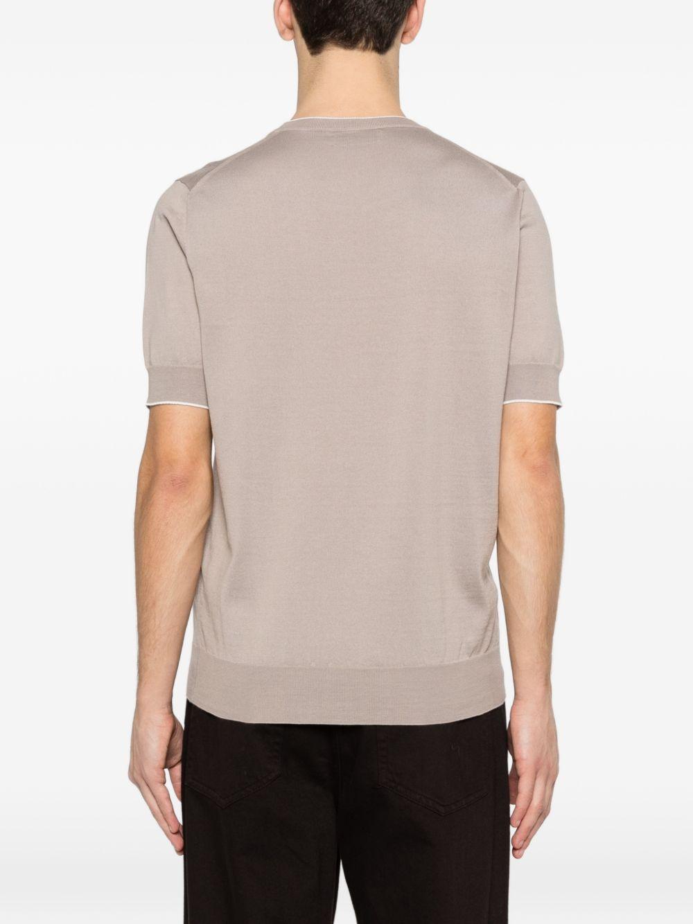 T-shirt girocollo tortora 