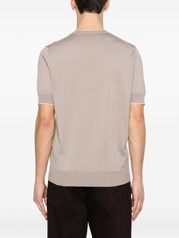 T-shirt girocollo tortora 