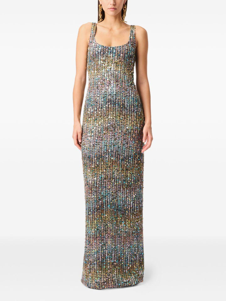 Abito lungo con paillettes 