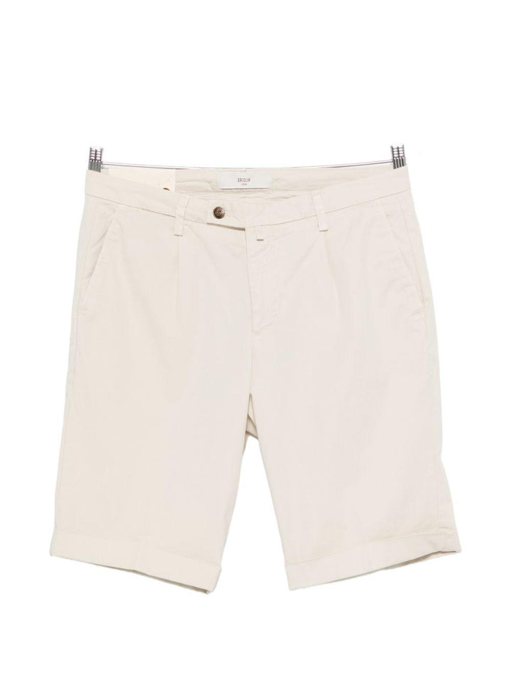 Shorts gesso con risvolto 