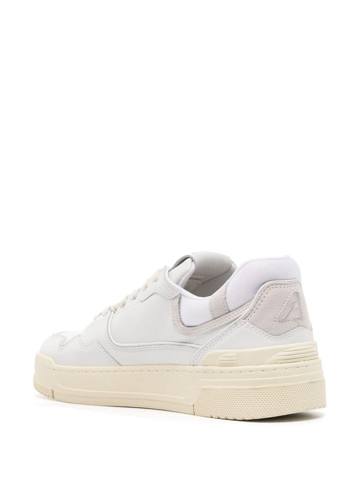 Sneakers bianche e grigio chiaro CLC in pelle 