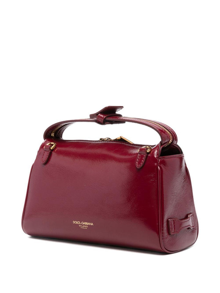 Clutch in pelle con zip 