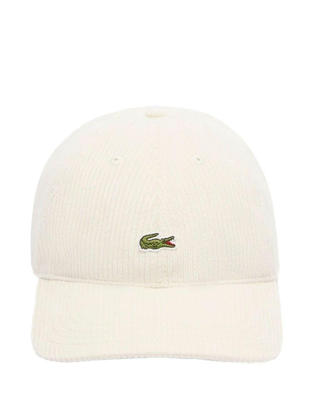 Cappello da baseball bianco a coste 