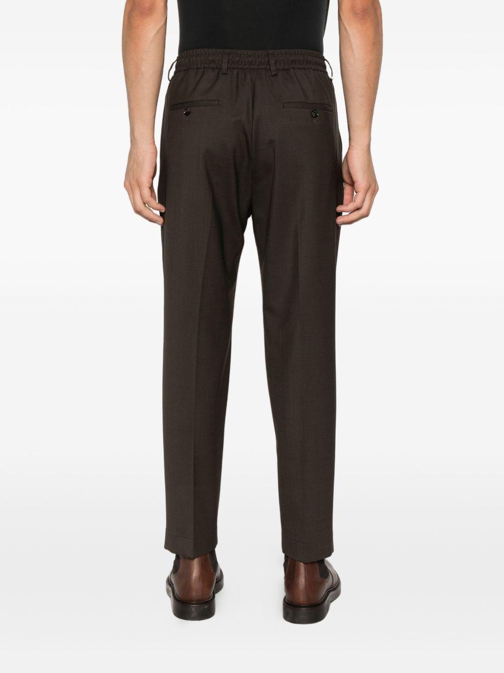 Pantaloni marroni con vita elasticizzata 