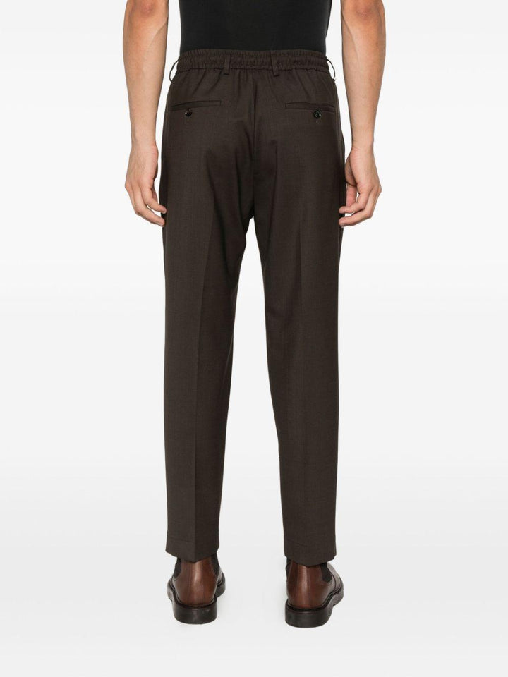 Pantaloni marroni con vita elasticizzata 