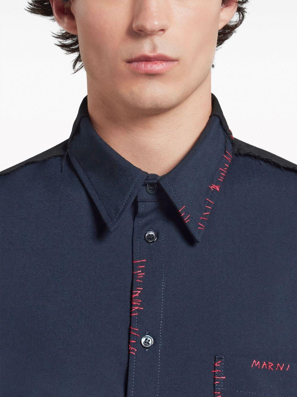 Camicia blu manica lunga 