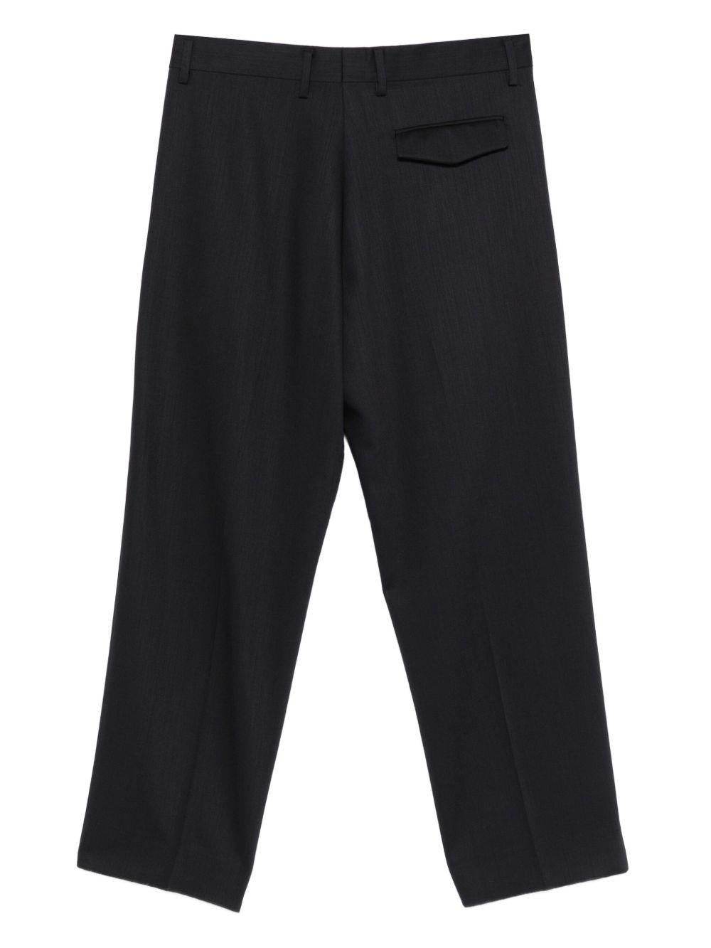Pantaloni neri plissé 