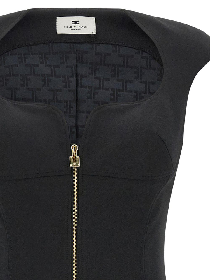 Abito midi con scollo a cuore 