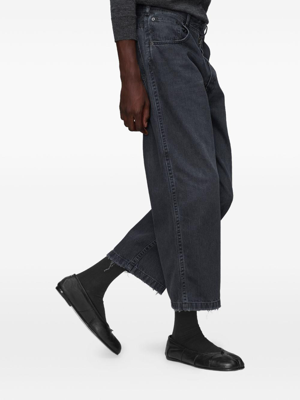Jeans crop grigio scuro 