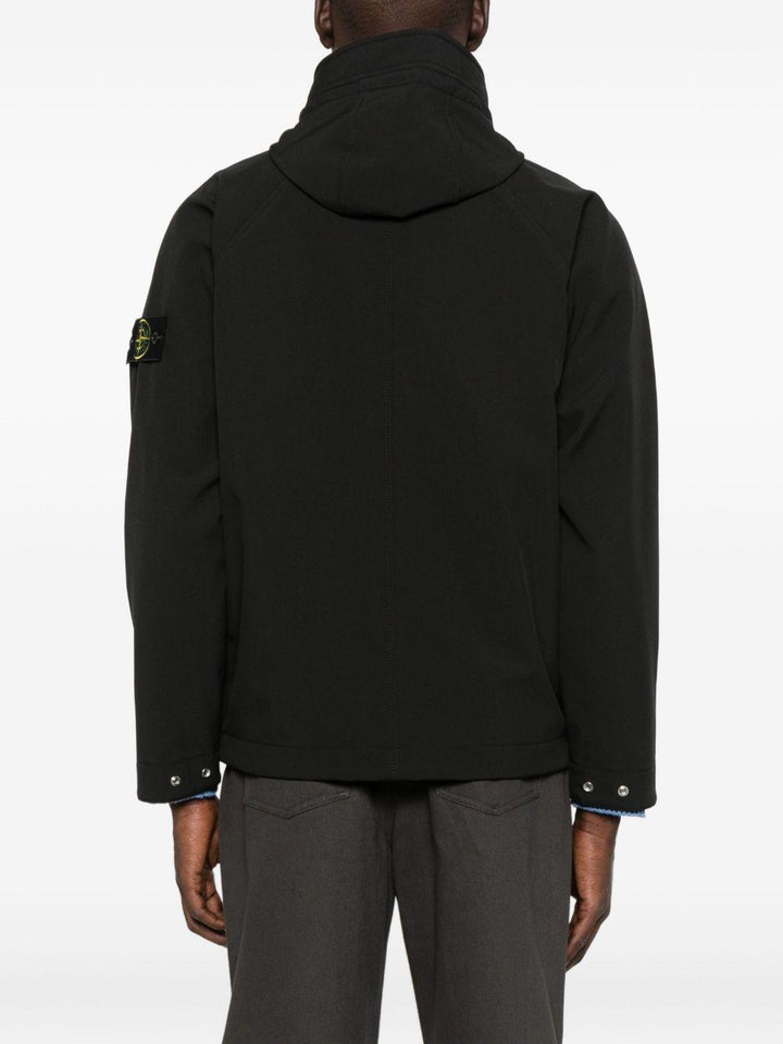 Parka nero con cappuccio 