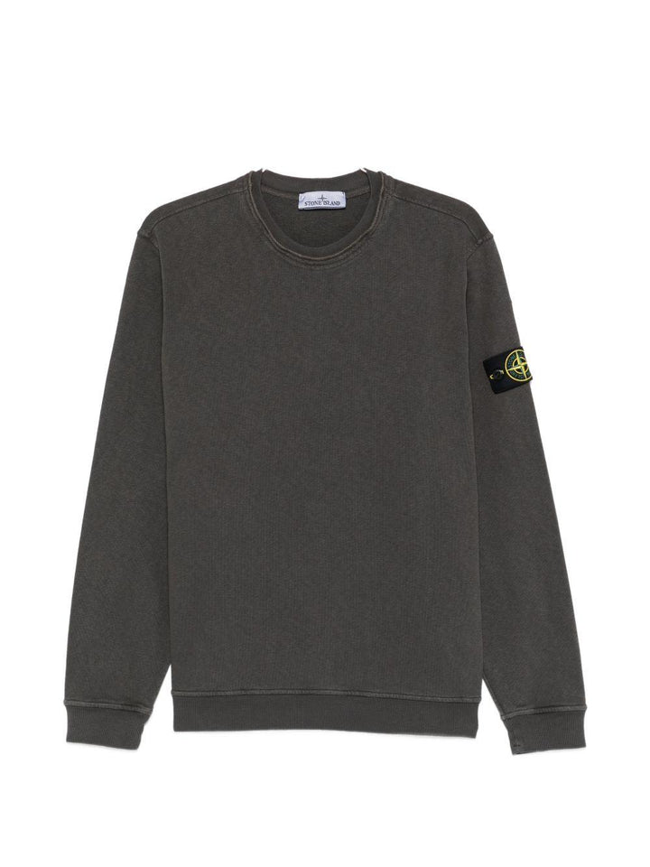 Felpa charcoal con patch logo 