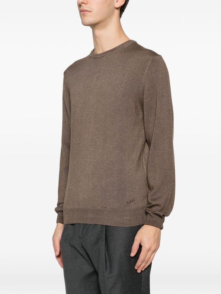 Maglione marrone girocollo 