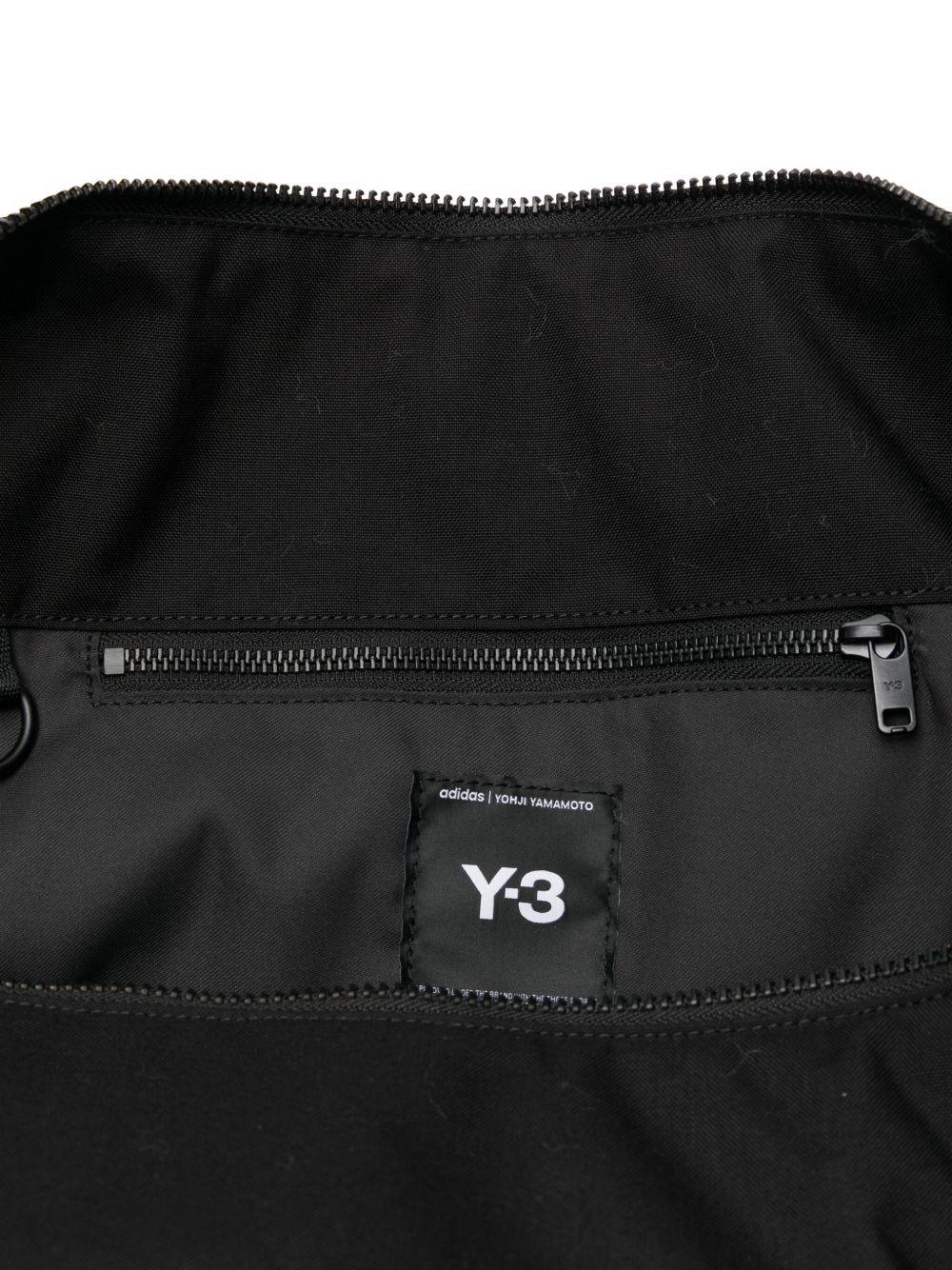 Borsa tote nera con logo 