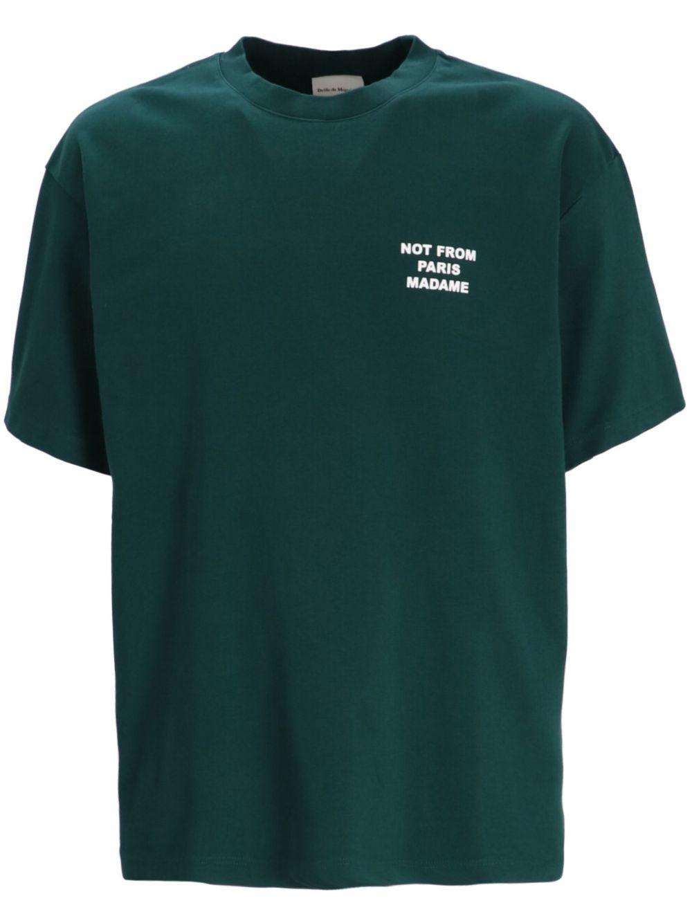T-shirt verde con stampa 