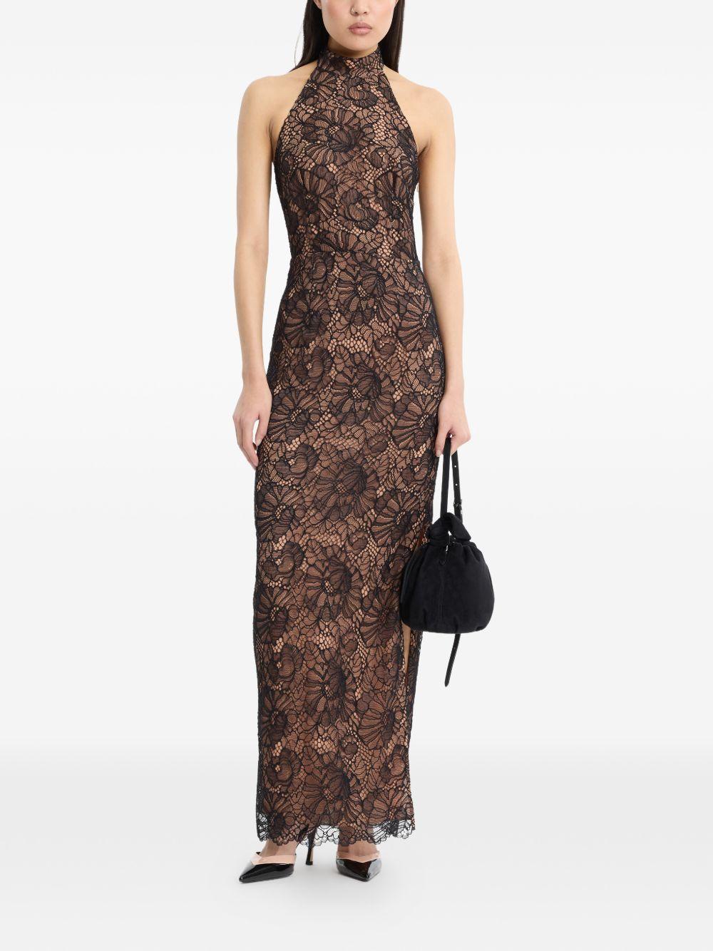 Abito lungo con scollo all&