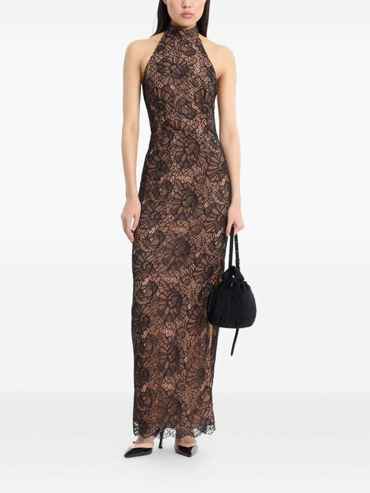 Abito lungo con scollo all&