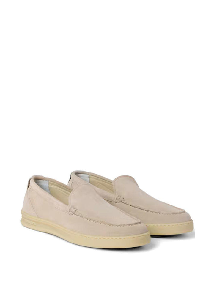 Mocassini taupe in pelle scamosciata 