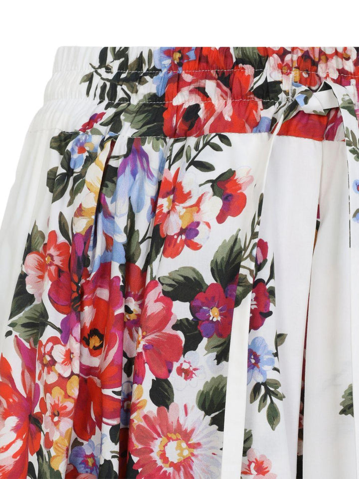 Gonna midi con stampa a fiori 