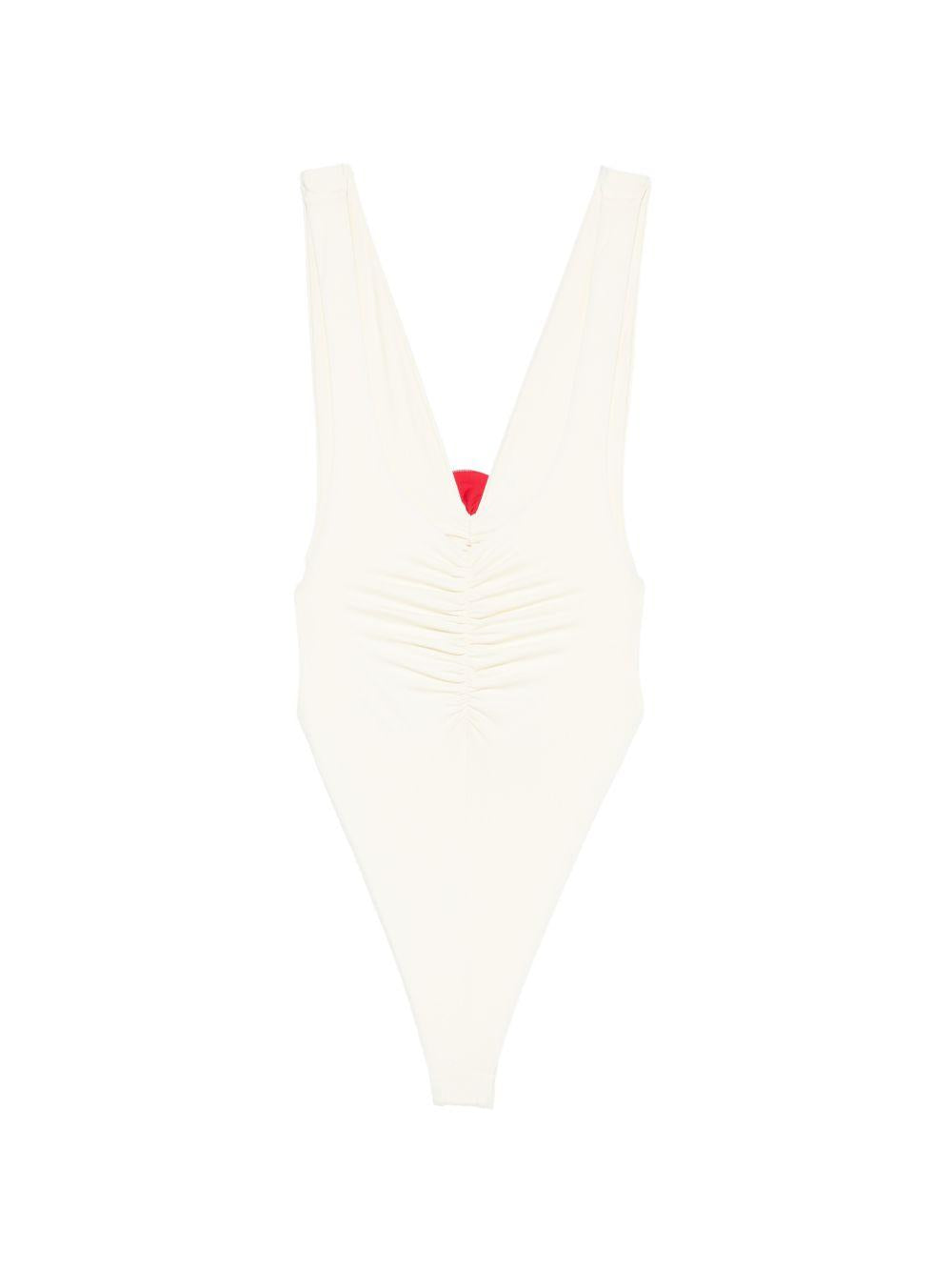 Costume intero con rosa 