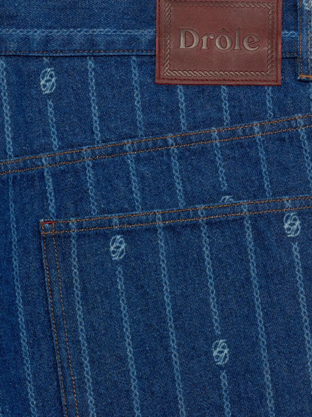Jeans gessati blu micrologo 