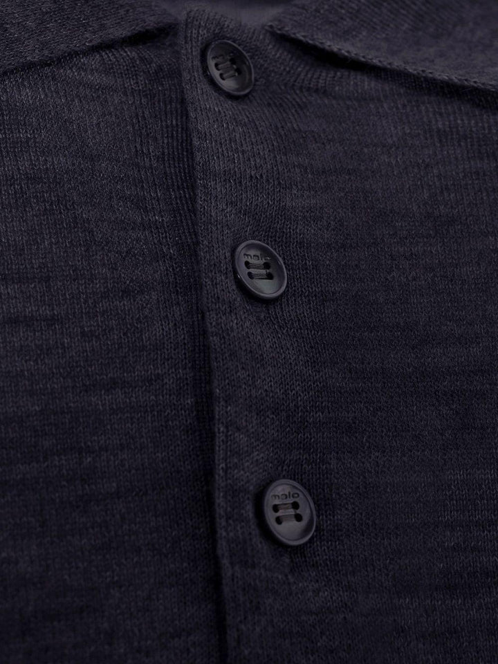 Polo maglioncino blu con tre bottoni 