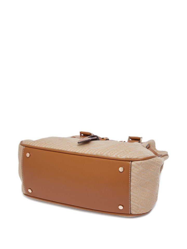 Borsa tote jacquard con fibbia 