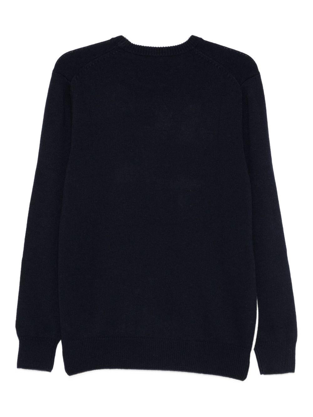 Maglione blu scuro girocollo 