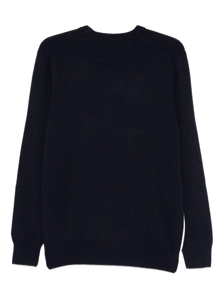 Maglione blu scuro girocollo 
