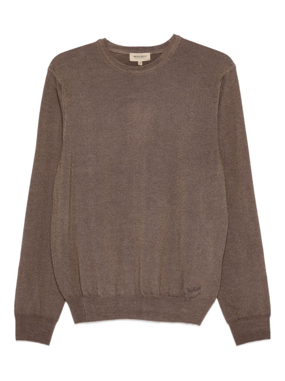 Maglione marrone girocollo 