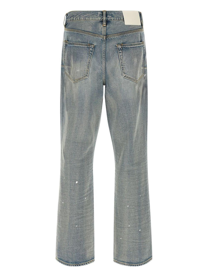 Jeans indigo con effetto vissuto 